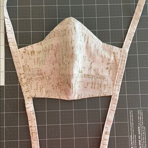100% cotton mask with flannel backing